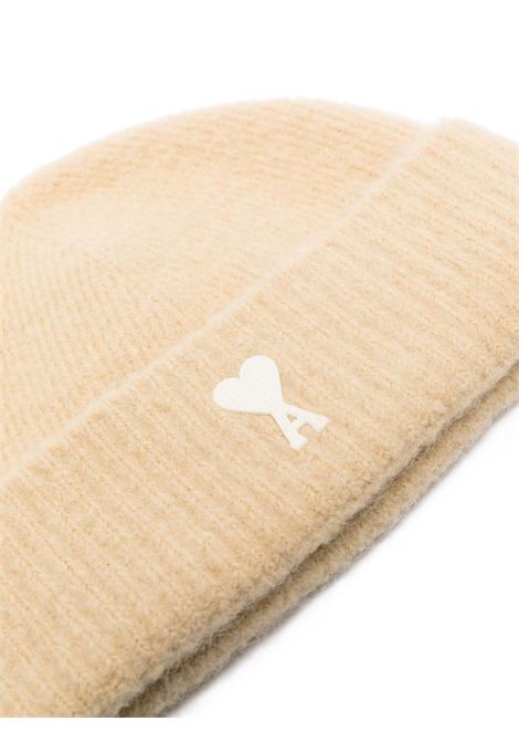 Cream Ami de Coeur beanie hat Ami paris - unisex AMI PARIS | UHA105KN0032719